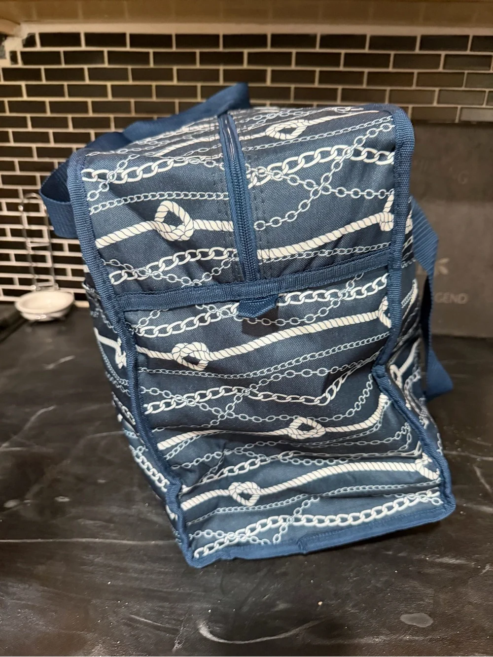 Nautical Rope Print Tote with 